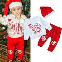 Dizajnerska dječja odjeća Toddler Baby Kids Dječji dječak odijelo Božićna Santa Pisma Ispis dukserice