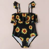 Eczipvz Baby Swimsuit Girl Toddler Ljetne djevojke Bowknot Flower Print Runffes Dva kupaći kostimi kupaći