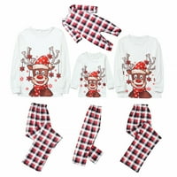 Božićne pidžame za porodičnu podudaranje PJS ružnih reindera Pajama Set Xmas Jammies Plaid Sleep Leamingwear