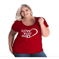 MMF - Ženska pulks pulks Curvy majica, do veličine - tata volim te