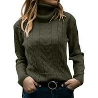Dukseri za žene Trendy Loose Knit Twit Revel Dugim rukavima TOP džemper