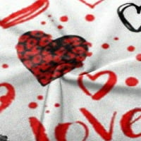 Blotona Valentine's Dnevna majica za ženska ležerna dukserija Pulover srca Ispis dugih rukava Okrugli