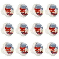 Ownta gumb s vijcima set za kuhinjske ormare za crteže komoda povlače ručke za kućne dekore prekrasan Torii Japan