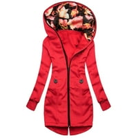 Gyouwnll duks za žene HOODIE Hanes Women moda cvjetna jakna sa zatvaračem Zipper džepni duks dugih rukava