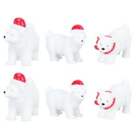 Božićni minijaturni Polarni medvjed ukrasni ukras za mikro-krajolik Kreamenti dekoracija