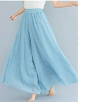Fnochy Quilted Ženska pantnija modna ljetna casual labava elastična struka Solid Comfy pantalone hlače