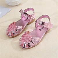 Djevojke Sequin Mekane zatvorene prste princeze ravne cipele Ljetne sandale za mališani mali dijete