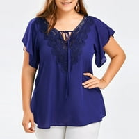 Miayilima majice za žene Ženske modne ležerne prilike čvrste spajanje Plus veličina vrhova majica Bluza