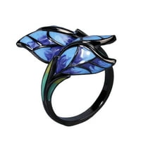 Dekorativni poklon za ženskom prstenu elegantne mješovite boje leptiri prsten za nakit