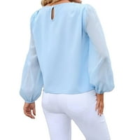Baby Blue Ležerne prilike za obilazak ženskih bluza