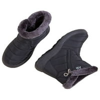Daeful snežni čizmi za gležnjeve Žene plišane obložene dame zimske tople vodootporne ravne cipele