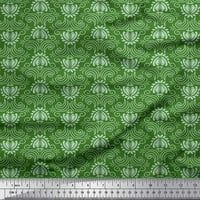 Soimoi Zelena svilena tkanina filigrana Damask Tkanini otisci sa dvorištem širom