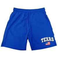 Muški texas država zastava H vojni zeleni atletski najlon trkački trčanje kratke hlače x