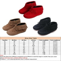 Tenmi Kids Netlip cipele Hladno vrijeme Ravne snijeg čizme Škola Comfort Tassel Boots Brown 8c