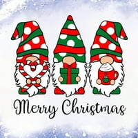 Clearsance Božićni kratki rukav za žene Božić V izrez Izbijeljeni majice Smiješni slatki grafički za