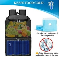 Izolirani ruksak za piknik Vodootporni debeli i propuštajući hladnjak koji propuštaju izolaciju
