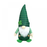 Dnevni dan ulica Patricka Gnome Beafless Dekoracija lutka, MR & MRS Lucky Dolls bezsečni stariji irski