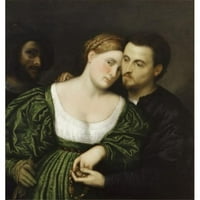 Posteranzi Sal The Venecijanski ljubavnici Paris Bordone 1500 - Talijanski Pinacoteca di Brera Milan