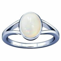 Divya Shakti 12.25-12. Carat Opal bijeli Opal Gemstone Silver Ring za muškarce i žene