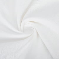 Airpow Clearence Ženska ljetna casual labava pamučna i posteljina džepa hlače hlače bijele m