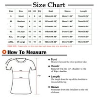 4. jula Žene Ljetni vrhovi Grafički kratki kratki rukav V izrez Slim Fit Plus veličina majica