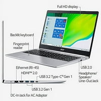 Acer Aspire Slim Laptop, 15.6 Full HD IPS, AMD Ryzen 5700U Octa-Core procesor, 16GB DDR RAM, TB PCIe