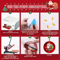 Praznici za sublimaciju - MDF sublimacijski božićni ukrasi za ukrašavanje sa crvenim žicama