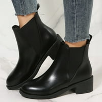 Aaiaymet ženske čizme Fall Boots grube potpetica kratke kožne čizme čizme žene čizme moda cipele s jednom