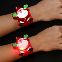 LED svjetla Santa Claus Snowman Božićni šamar narukvica Xmas Circle ručni pojas za dječje dječake Djevojke