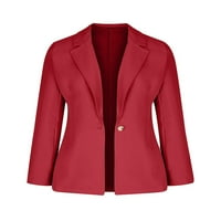 Niuer Women Blazer Solid Boolos Ownewer Poslovni jakne s dugim rukavima Elegantna kardiganska jakna
