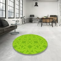Ahgly Company u zatvorenom okruglom uzorkovima graška zelene tepihe zelene površine, 4 '