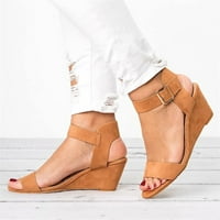 Giligiliso sandale Žene pune boje okrugle nožnog veša Pete kopče Suede Low Top Sandals Cipele Prodaja