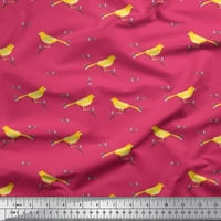 LIAMOI pamuk poplin listovi tkanine, grane i kanarska dekor za ptice od tiskanog dvorišta široko