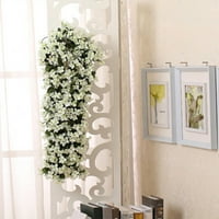 Početna Dekor Umjetno viseće orhideno gomilo Viseće cvijeće Umjetna ljubičasta cvijeće zida Wisteria