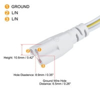 Uxcell T T LED cijevni konektor kabel žene ženski do dvokrevetnog paketa