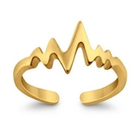 Srčani nosač prsten zvonaster srebrne tanke podesive stilski prstenje za žene
