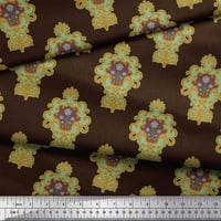 Soimoi smeđa pamučna kambrična tkaninska tkanina cvjetna damaska ​​otisnuta plovska tkanina od dvorišta