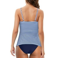 Žene kupaćih kostimi Žene Slim Cross Sport Bra Vintage Print Plach Beach Beachwarwer Visoki vrat Ruched