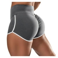 Ženske osnovne klizne kratke hlače Kompresijska vježba novine Yoga kratke hlače Capris Yoga kratke hlače siva xxl