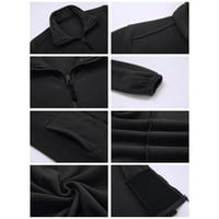 Xinqinghao Jakne za žene Ženska jakna za ženska jakna s dugim rukavima prekrivana patentna jakna s džepovima