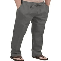 Julycc Mens nacrtavanje elastičnih struka jogger pantalone ravne noge casual pantalone