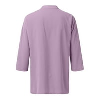 Lystmrge Halbow rukav ženske majice shir bluza platnene majice za žene ženske VOZET košulje na pola