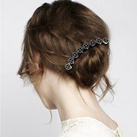 Rhinestone Pearl Crna kosa Češljana Kristalno ukrasna češlja za kosu Vintage Elegant Twist Combs Francuski bočni češalj Plastični češljici za kosu Pribor za žene i djevojke