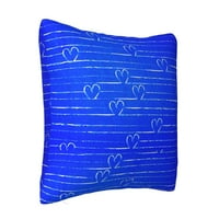 Plavi lini Love Dekorativni jastuk za bacanje, krevet kauč kauč na razvlačenje ukrasnih pletenica za