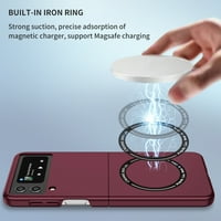-Lion Sklopiva tanka futrola za Samsung Galaxy Z Flip podržava bežični punjenje Neklizajući Anti-prsteni