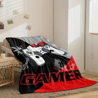 Teen Gaming bacajte pokrivač za dječake za dječake Pokrivač meko mikrofiber lagana gamepad flanel pokrivač