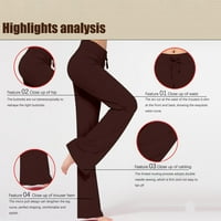 Jogger Pant za ženske joge teretane, hlače visoke struk široke noge hlače labave ležerne vježbe na pantalonama