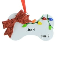 Personalizirani ukrasi za kućne ljubimce - Custom Dog Ornament - Dog Božićni ukrasi zapetljani lampica
