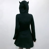 Ženske dukseve Sport Pulover Hoodie Cat rukava s dugim kapuljačom s dugim kapuljačom