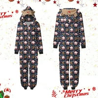 Usklađivanje božićnih porodičnih pidžama Once Onceies sa kapuljačnim smiješnim slatkim printnim odjećom